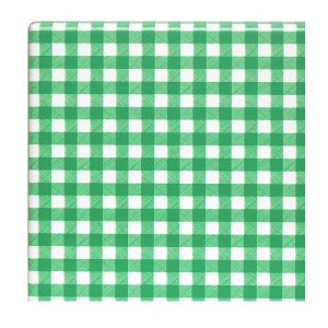 GINGHAM AW RECT 1100x700 TOP, GREEN/WHIT