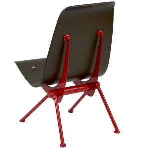 Avion sidechair walnut seat red