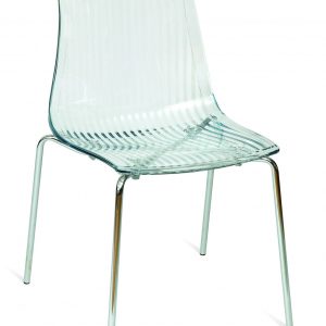 ADELAIDE STK SIDE CHAIR POLYCARB CLEAR
