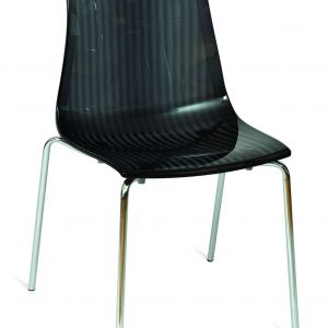 ADELAIDE STK SIDE CHAIR POLYCARB CLR BLK