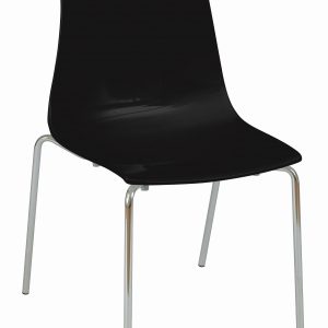 ADELAIDE STK SIDE CHAIR SOLID BLACK