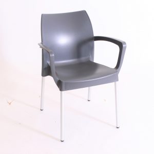 BACH STK ARMCHAIR POLYPROP GREY