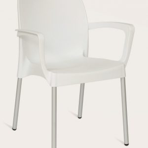 BACH STK ARMCHAIR POLYPROP WHITE