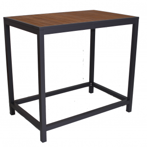 BREW BAR TABLE RECT TEAK ANTH 1200X750mm