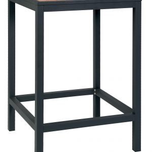BREW BAR TABLE SQ TEAK ANTHRACITE 750mm