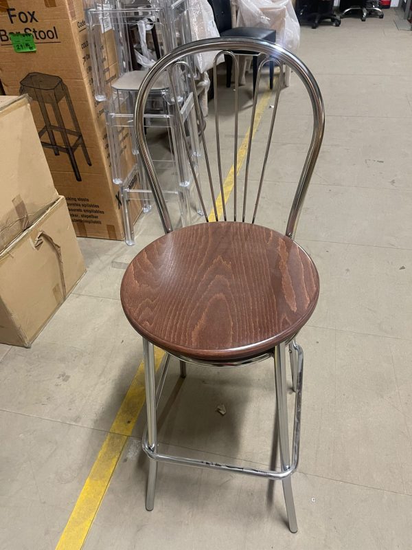 Bailey High Stool Veneer Seat Walnut