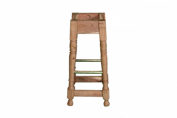 DUBLIN MID STOOL FRAME ONLY ACACIA BRASS