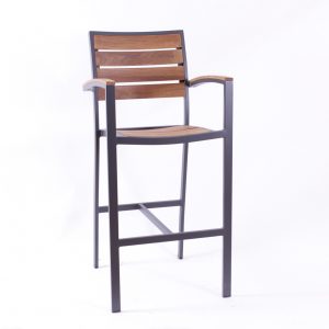 VILLA BAR CHAIR TEAK ANTHRACITE